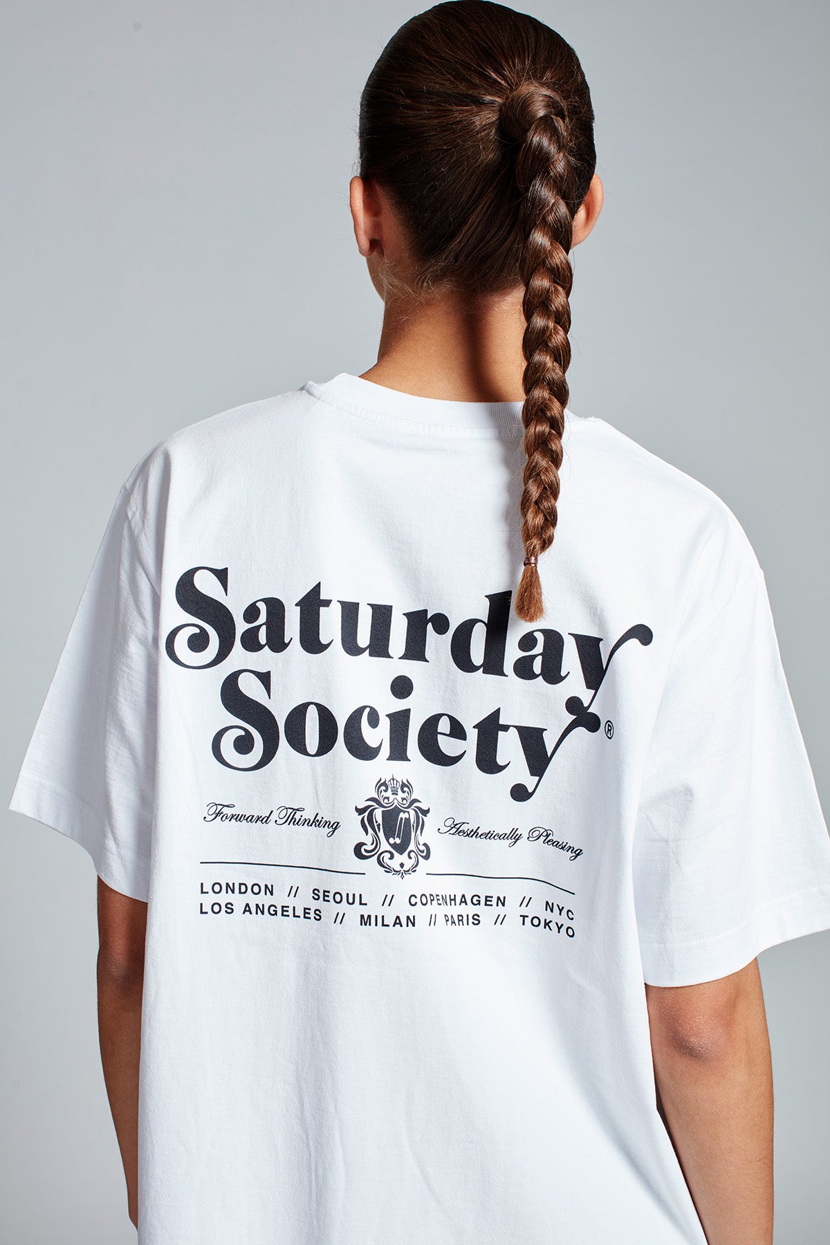 Saturday Society Logo T-shirt in White