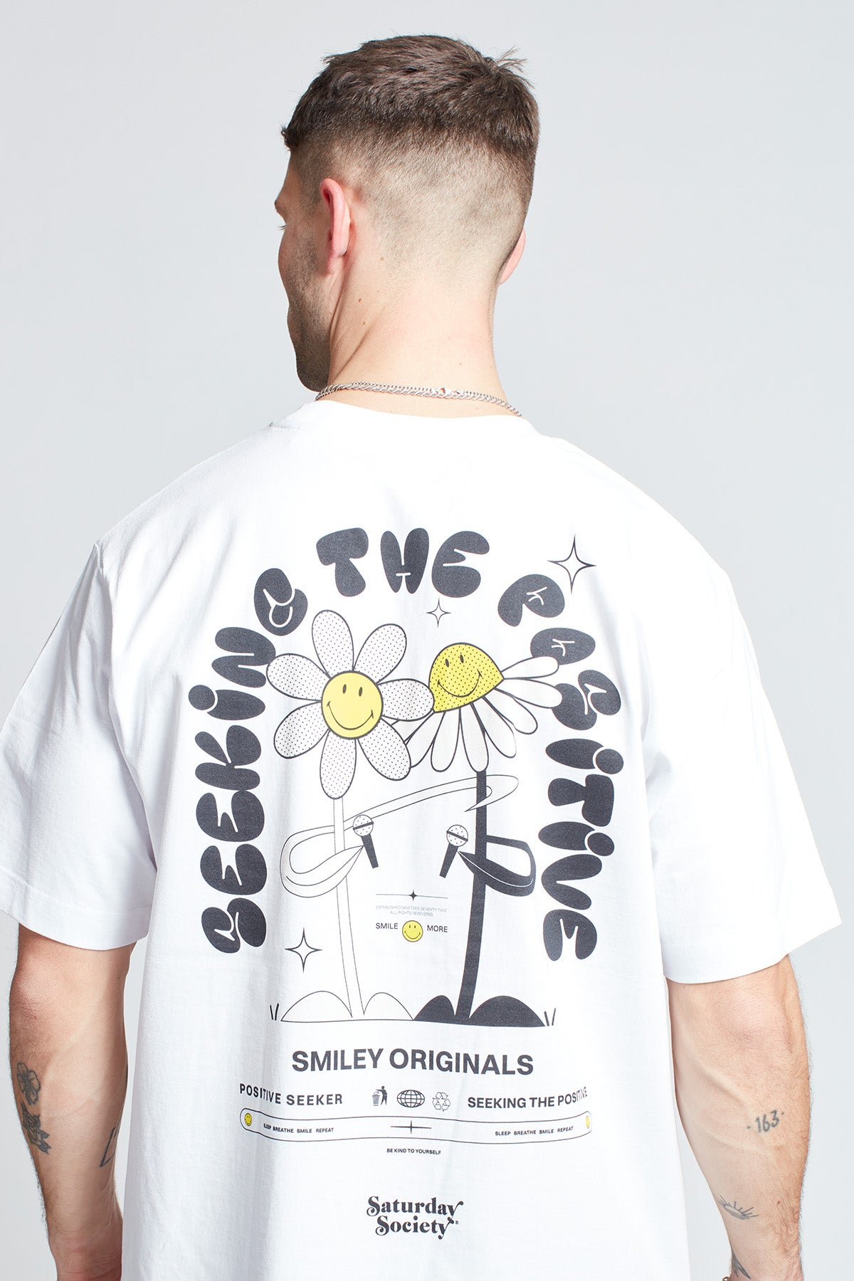 Smiley Originals® Positive Seeker T-shirt in White