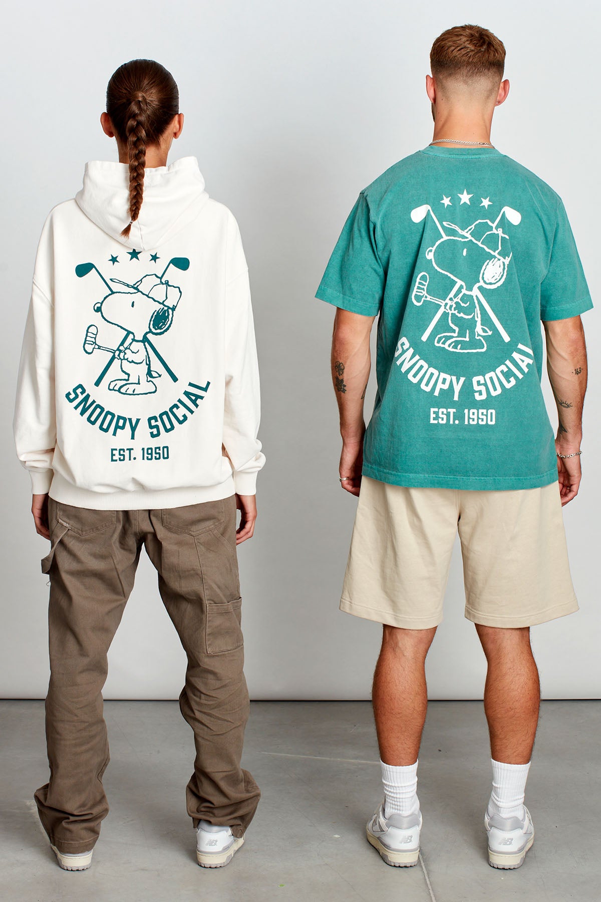 Snoopy Social Hole In One T-shirt in Athletic Green