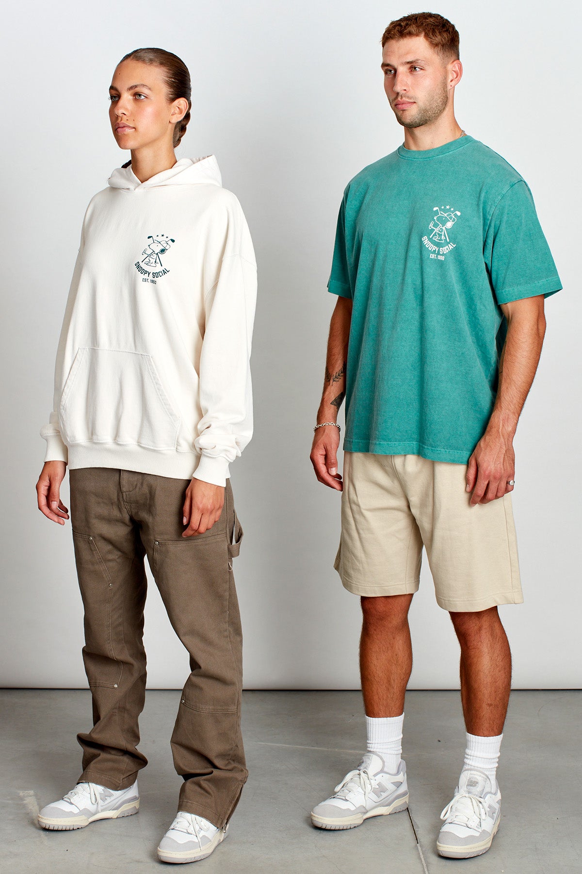 Snoopy Social Hole In One T-shirt in Athletic Green