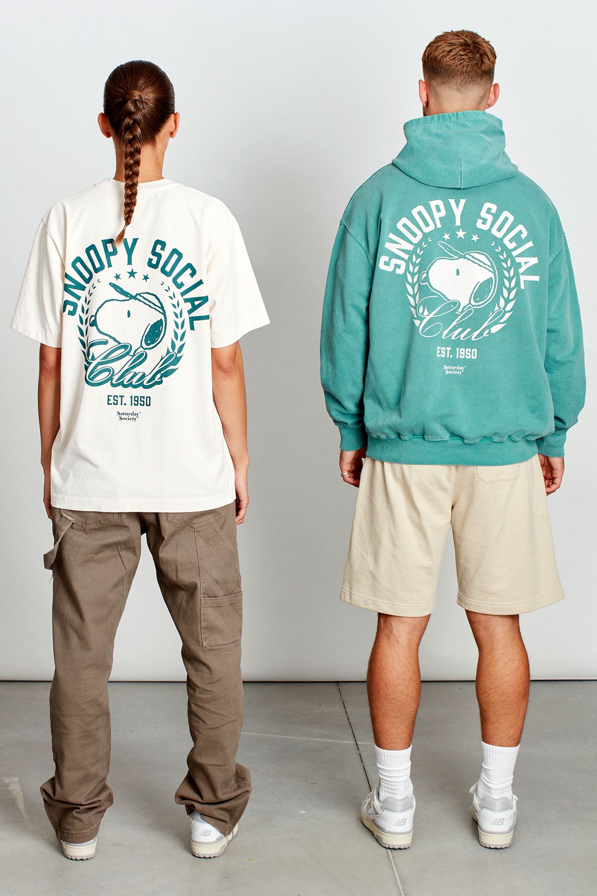Snoopy Social Club Hoodie in Athletic Green