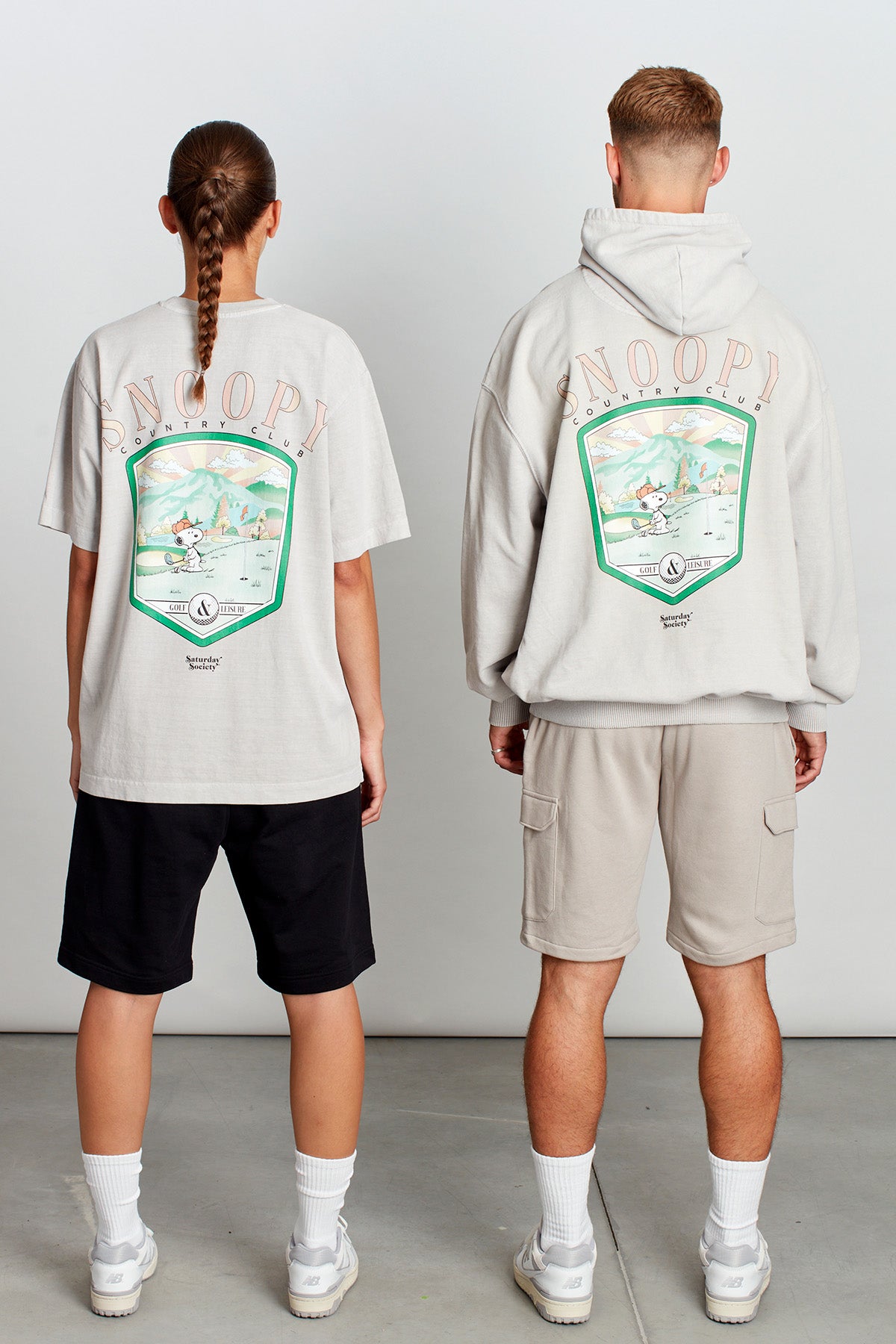Snoopy Social Country Club Hoodie in Washed Stone