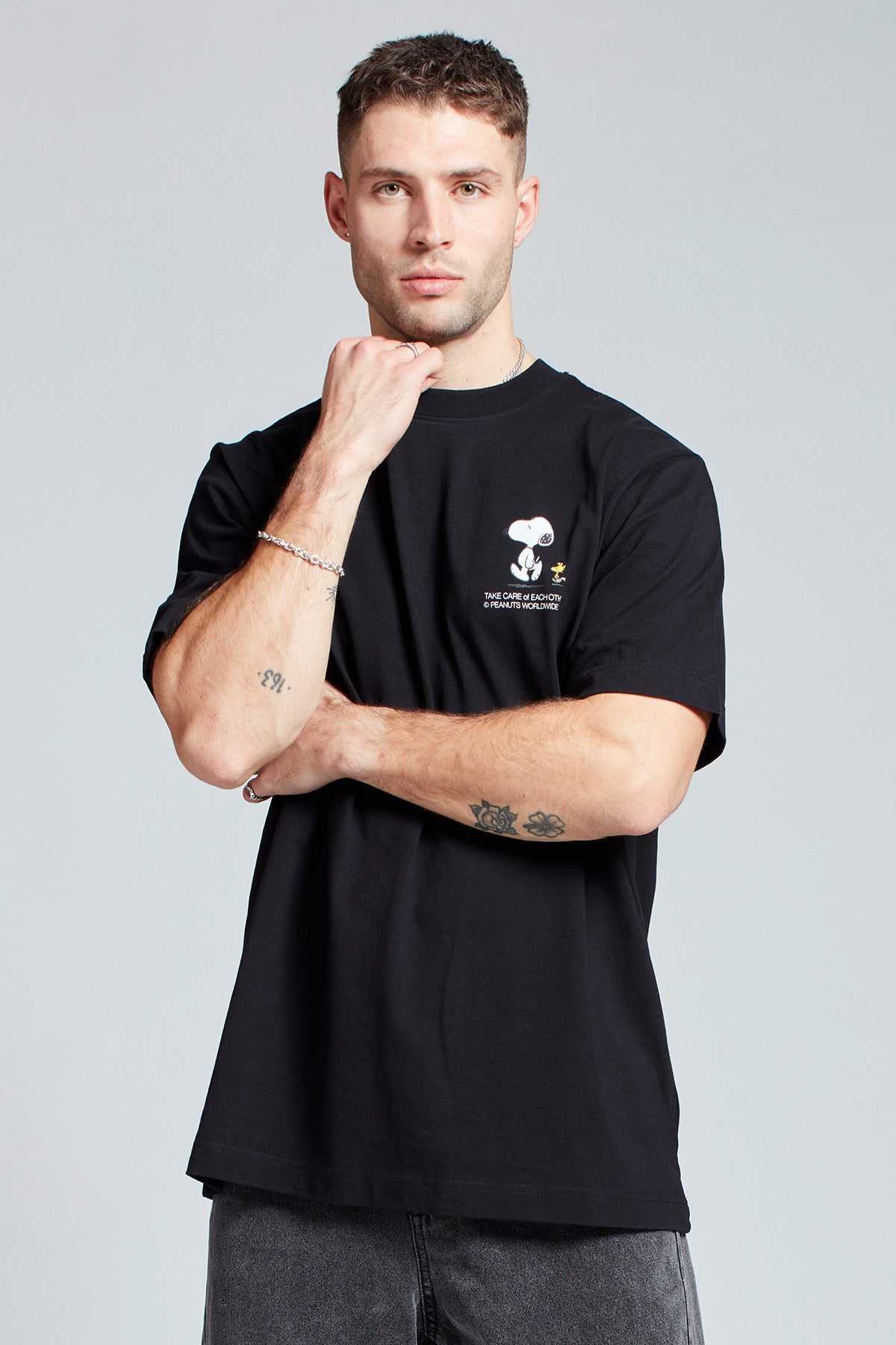 Snoopy Hometown Hero T-shirt in Black