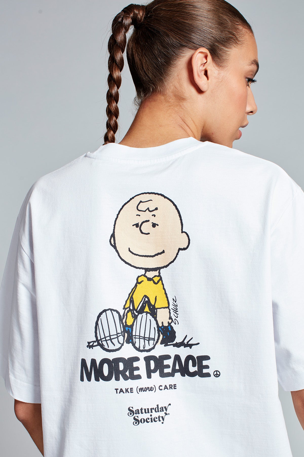Snoopy More Peace T-shirt in White