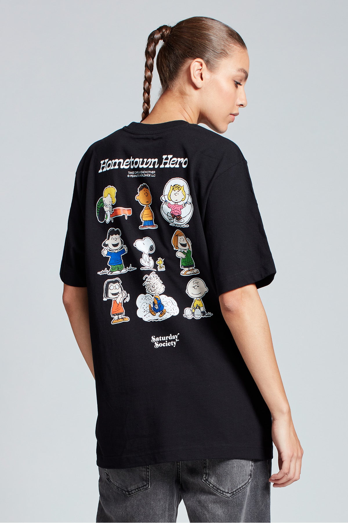 Snoopy Hometown Hero T-shirt in Black