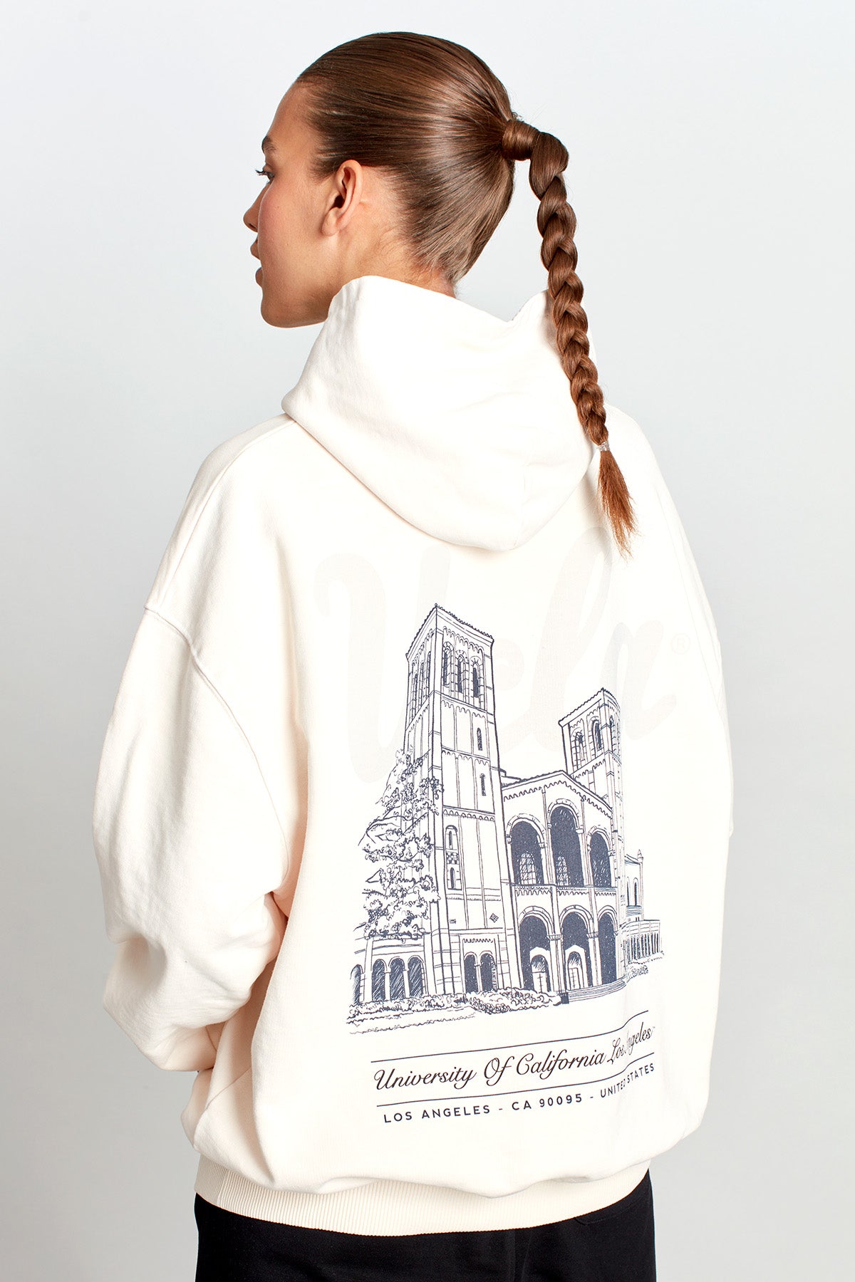 UCLA Royce Hall Hoodie in Vintage White