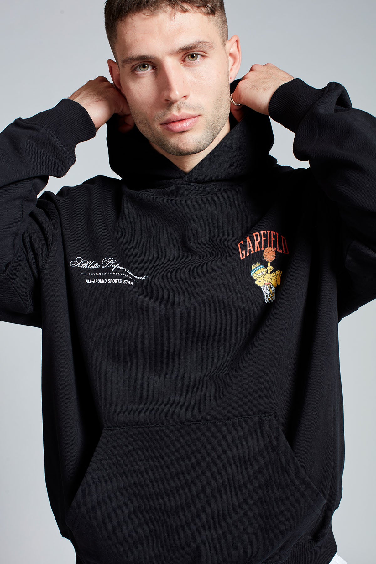 Garfield Sports Star Hoodie in Black