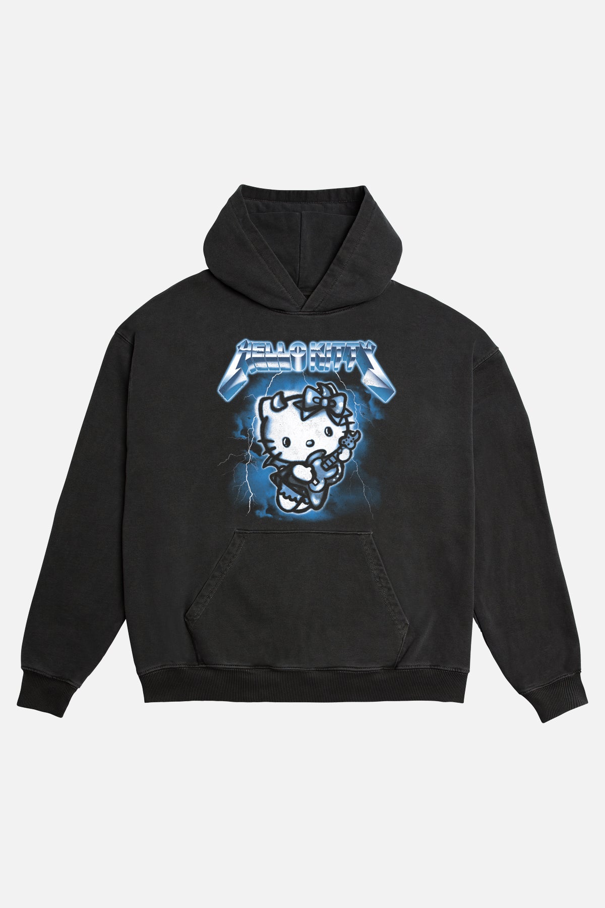 Hello Kitty Storm Kitty Hoodie in Washed Black