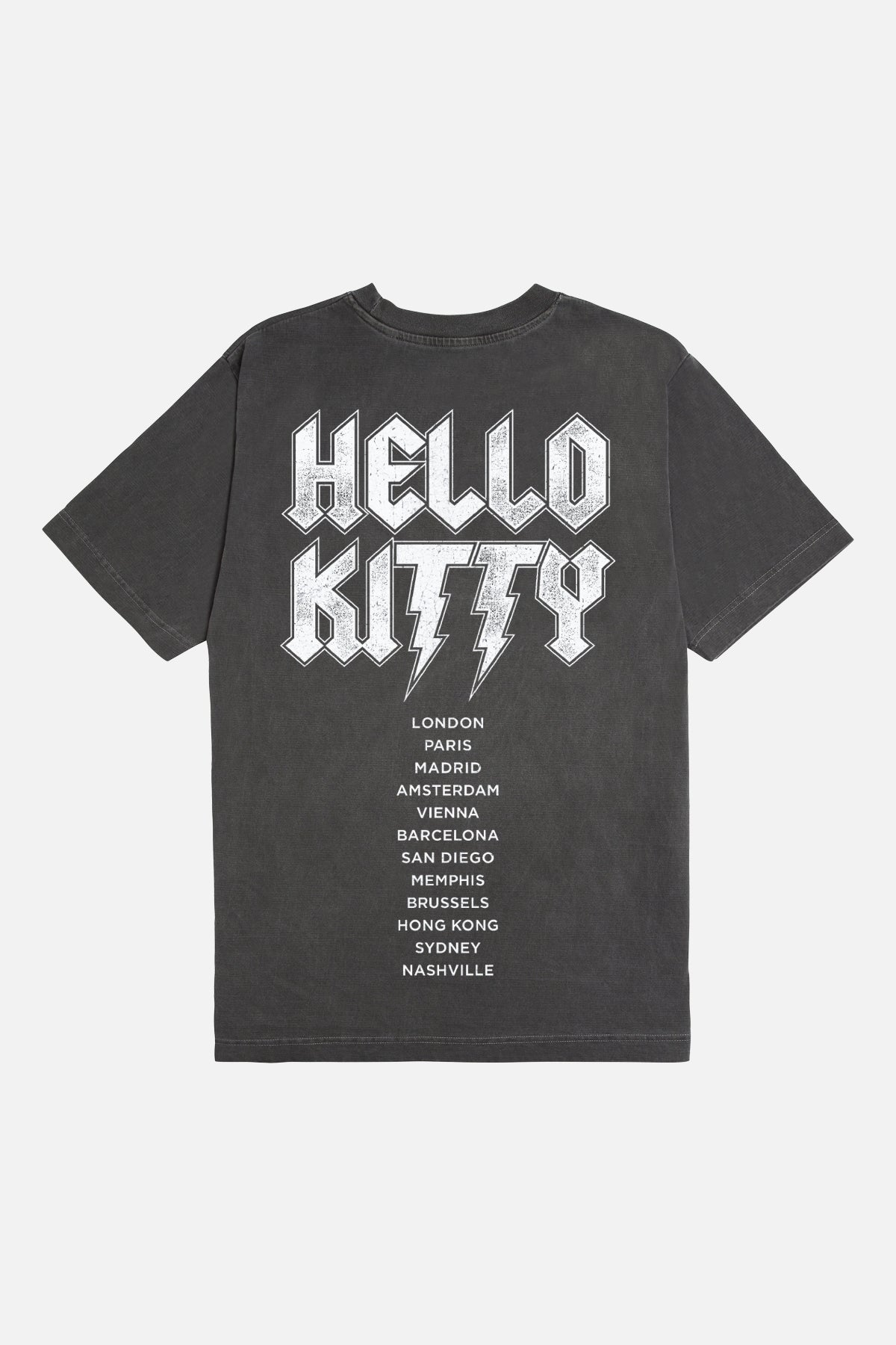 Hello Kitty Whisker Rockers T-shirt in Washed Grey